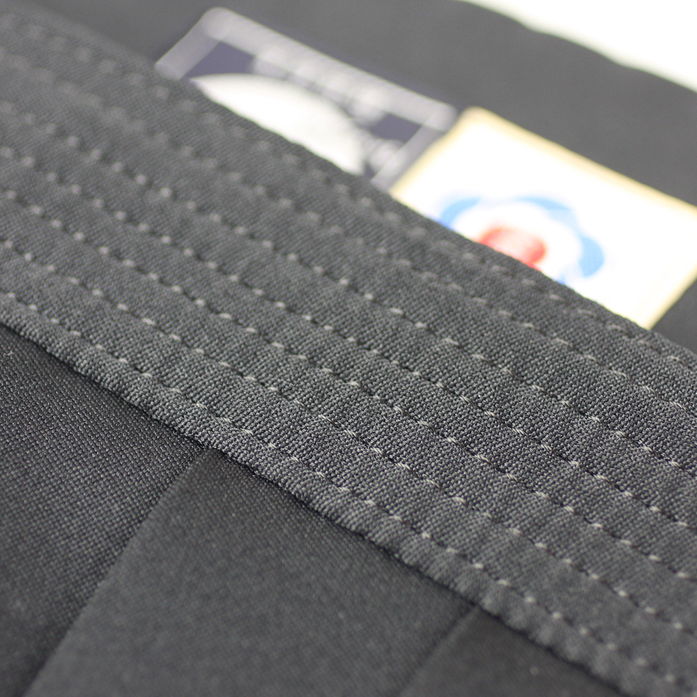 close up on 7-lines of stitching of Tozando Deluxe Polyester Aikido Hakama "UME"