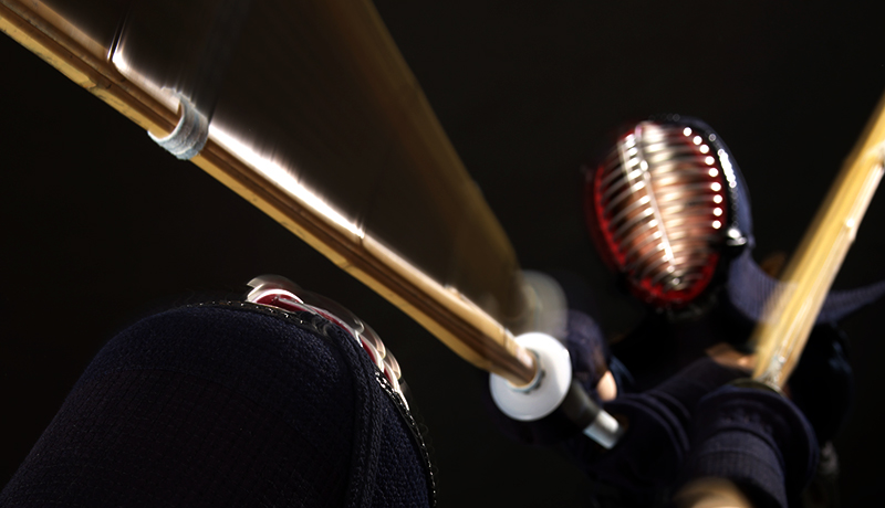 Kendo Shinai hitting Men