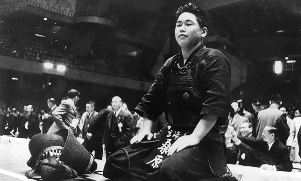 Tetsuaki Kuwahara at 1960 All Japan Kendo Championship