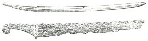 Illustration of Warabite Katana and Kogarasu-maru sword