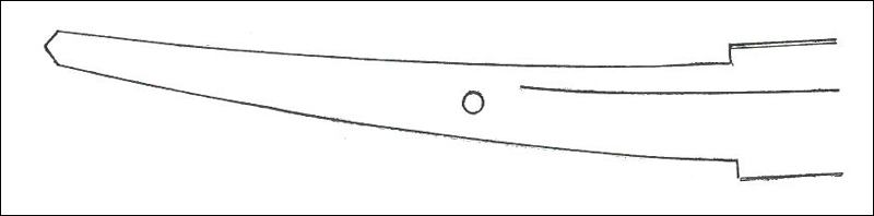 Illustration of Thin-end Nakago