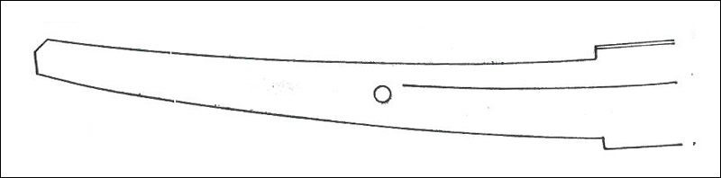 Illustration of Slight thin-end Nakago