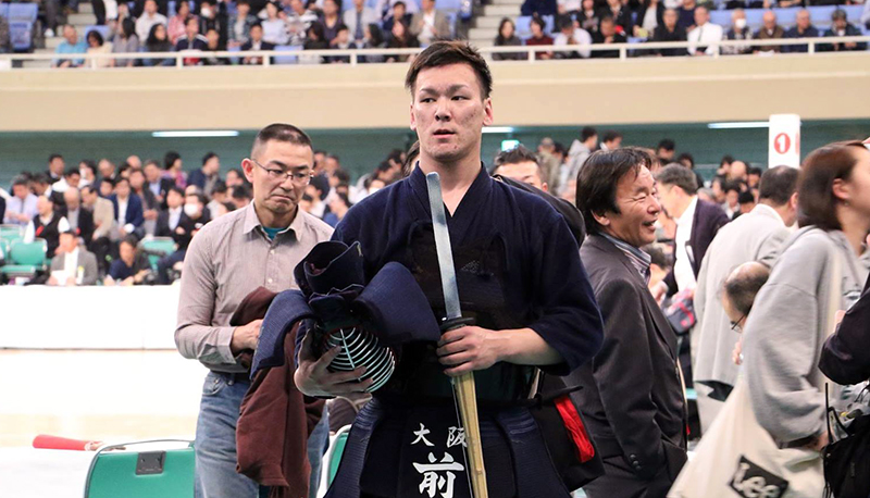 Maeda exiting the area(the 66th All Japan Kendo Championship)