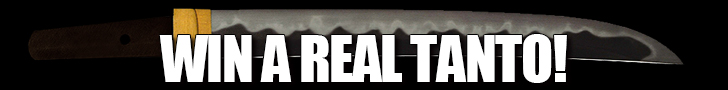 Order $300 and win a real Japanese Tanto!