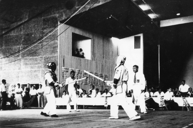 The 1st Kendo inter high school competition after WWII