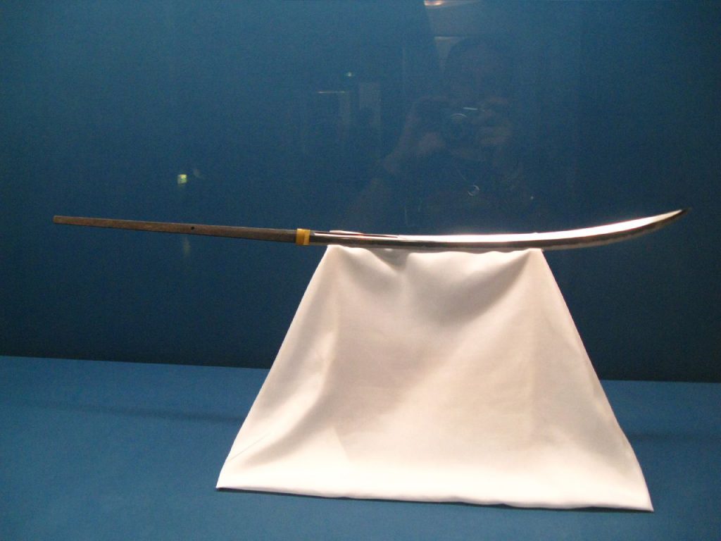A naginata blade separated from its haft.