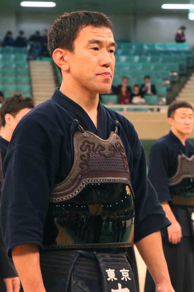 Uchimura Ryohei lining up at the Taikai.