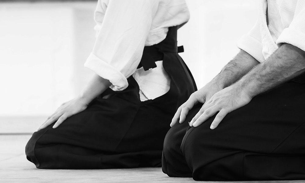 Aikido belt clearance tie